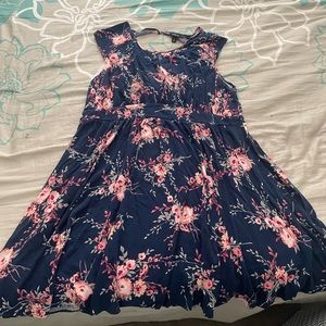 TORRID FLORAL PRINT CHALLIS OPEN BACK DRESS